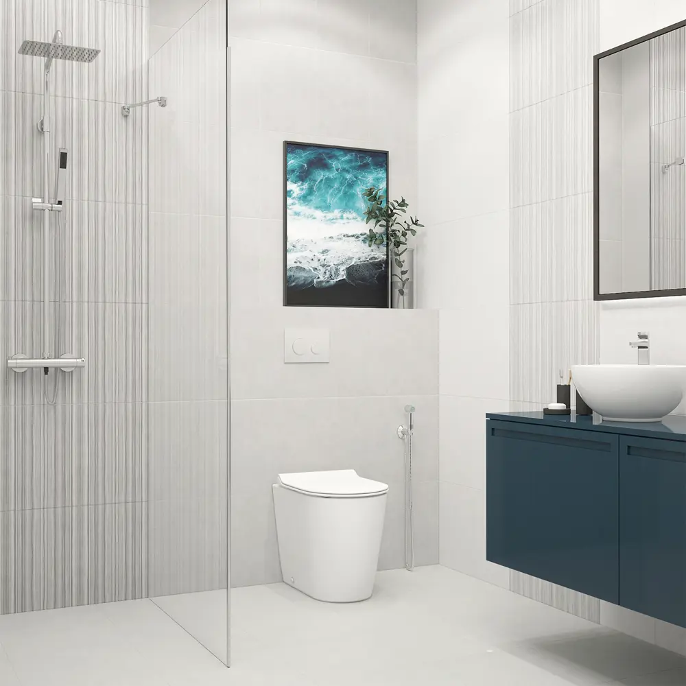 Плитка настенная Керамин Ассам 1 40x27.5 см 1.65 м² цвет серый STLM-2070779 - Вид №5