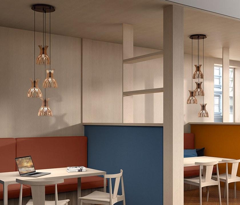 BOVER Led подвесной светильник из дерева Dome S/20/4l - Вид №2