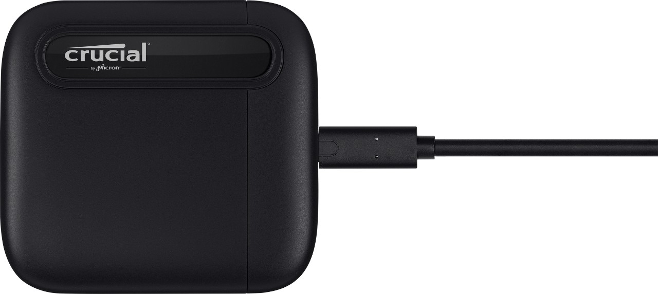 CT2000X6SSD9 2000gb x6 portable ssd, usb 3.1 gen-2 type-c, read speeds up to 540mb/s, black Crucial Santreyd  - Вид №3