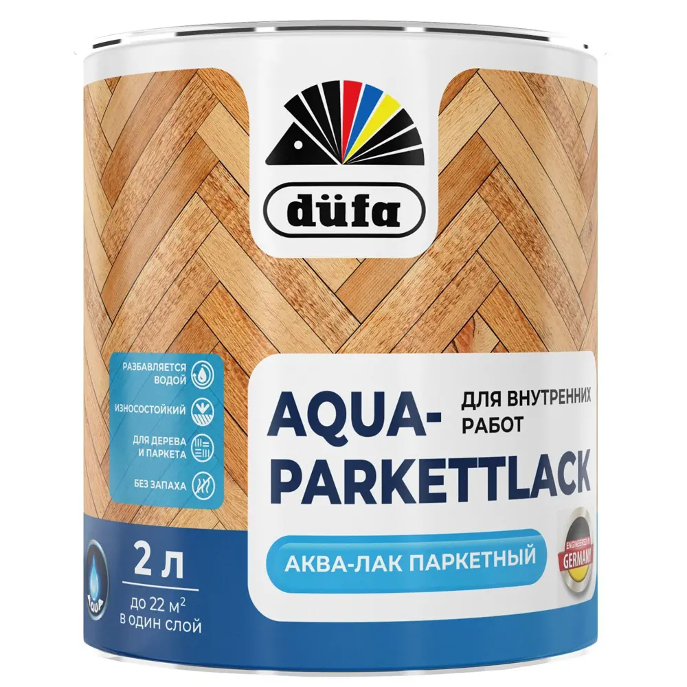 Dufa Aqua-Parkettlack — глянцевый лак для паркета и деревянных поверхностей 85634533 STLM-0064775 - Вид №1