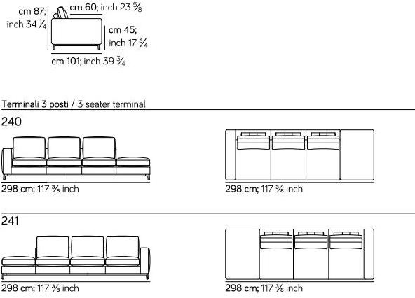 AMURA 6-местный угловой диван в коже Dorsey Am023.061+082 - Вид №7