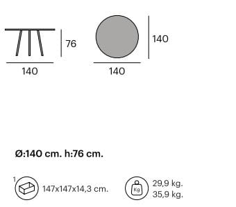 Круглый бетонный стол Pilma CHARLES ARCH-00134286 - Вид №3