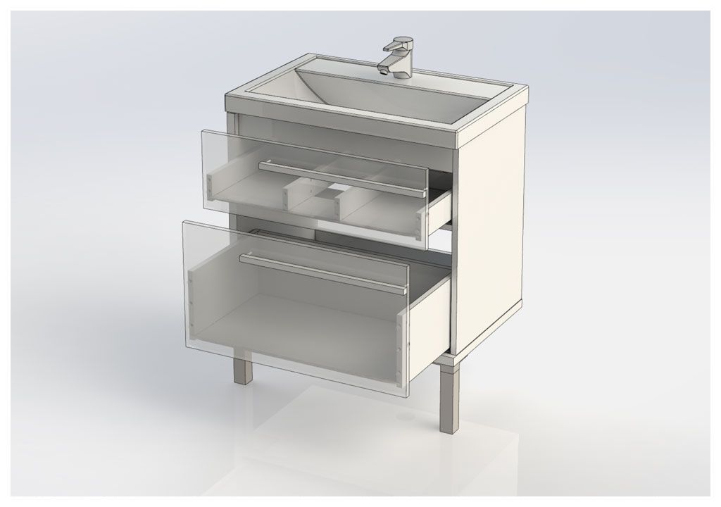 Тумба с раковиной Aquanet Фостер 70 эвкалипт мистери/белый 0020206400187813 - Вид №8