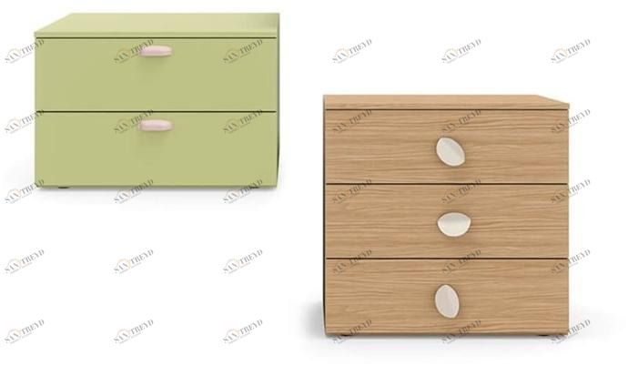 Nidi Лаковая прикроватная тумба с ящиками Base sun-id-1445784