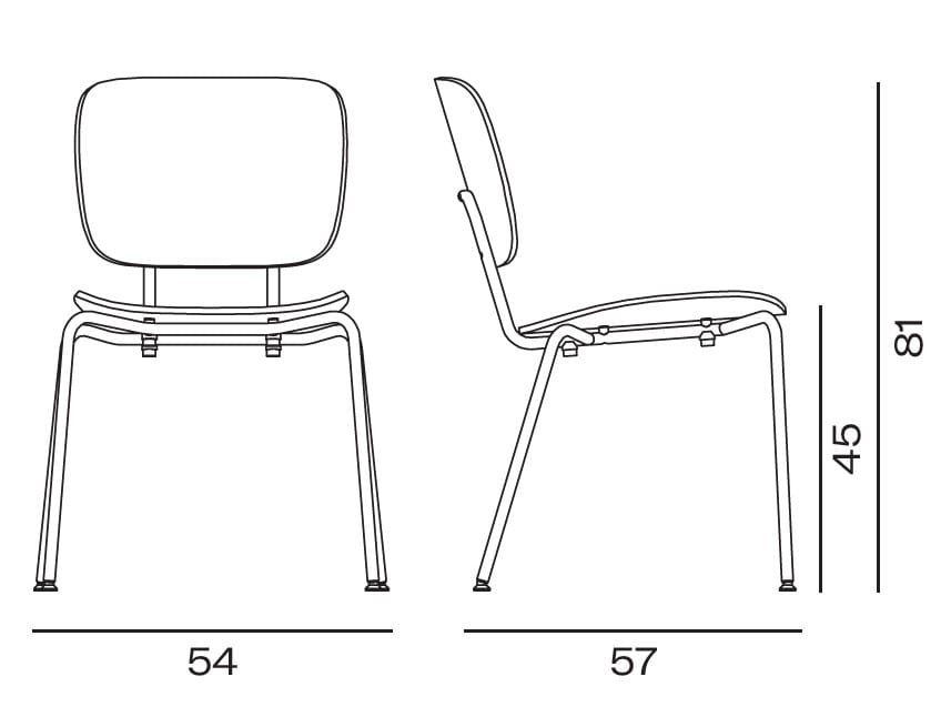 Штабелируемый металлический стул с мягким сиденьем Vergés ABC ARCH-00030521 - Вид №5