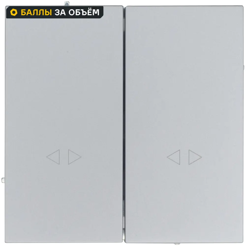 Выключатель встраиваемый Lezard Zima 2 клавиши цвет серый матовый STLM-2033602