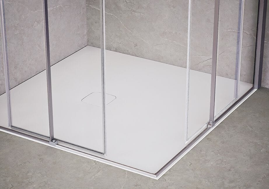 Стеклянная угловая душевая кабина с раздвижной дверью Gruppo Geromin Forty Plus ARCH-00067912 - Вид №2