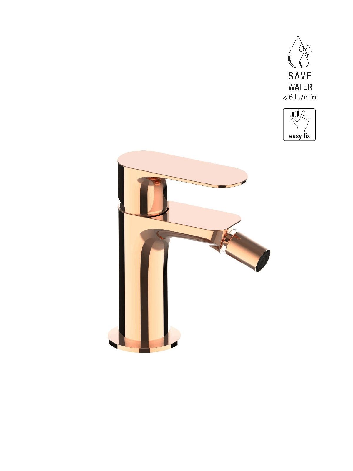 Смеситель для биде без слива с ограничителем расхода Rubinetterie Frattini Lea ARCH-00143176 - Вид №9