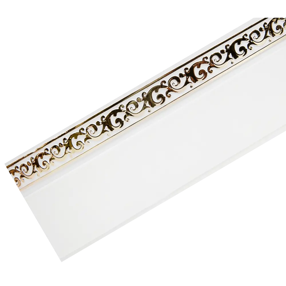 Бленда 1 м/п Флора 5 см, пластик, цвет белый глянец DOMLEGRAND STLM-2152725