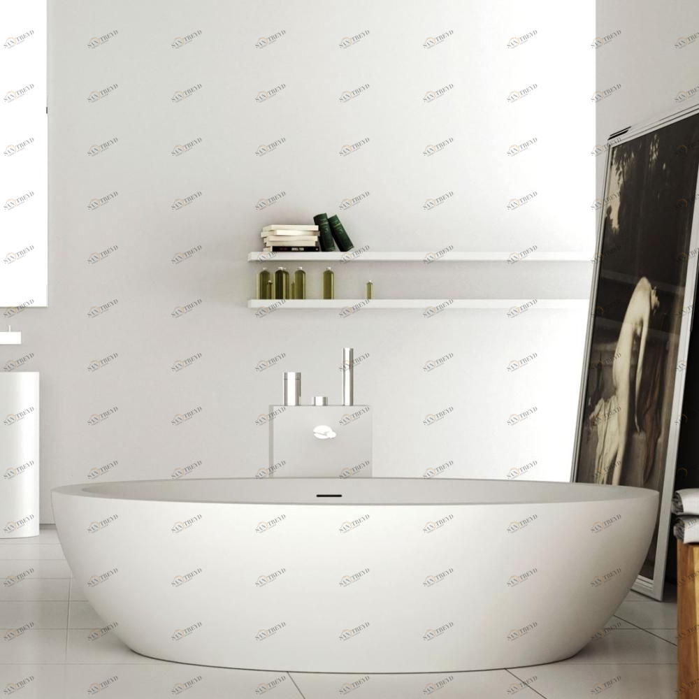 Design Ванна из Corian 1900x1200x500 Elit Stonage белая MOMA Design EL0301900