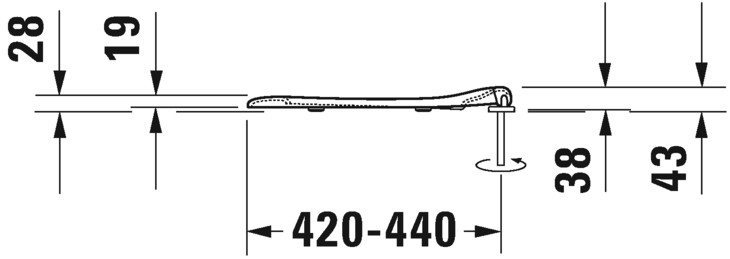 0064200000 Крышка сиденье для унитаза Duravit Duraplus - Вид №4