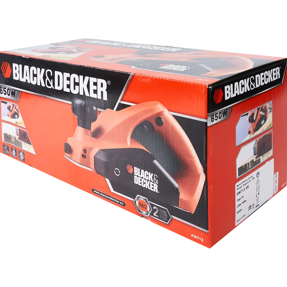 Рубанок электрический Black&Decker KW712-XK, 82мм, 650Вт BLACK + DECKER STLM-2142691 - Вид №5