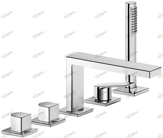 Fir Italia Смеситель из латуни на 5 отверстий с ручным душем Doda 67 6731404