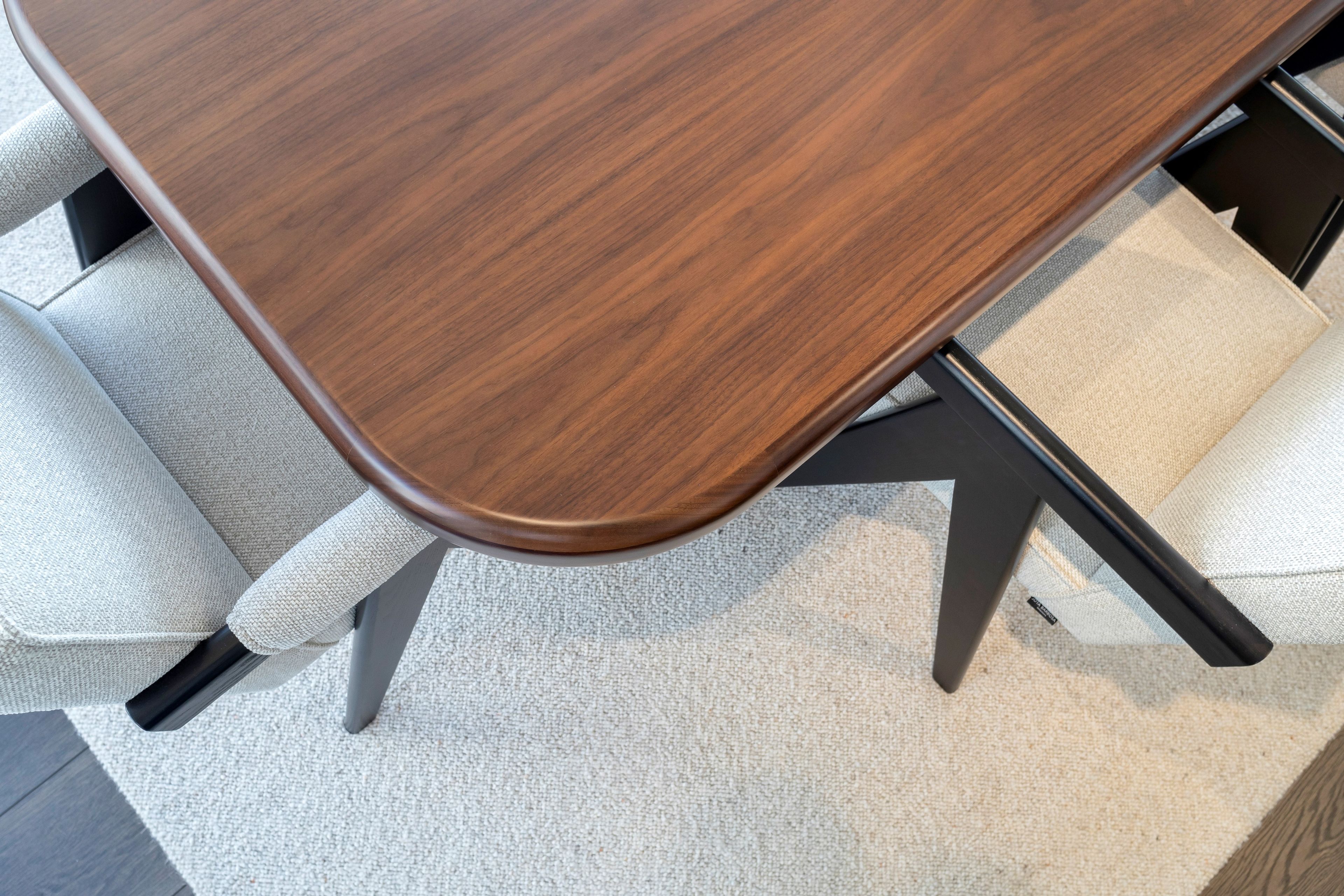 Прямоугольный обеденный стол из грецкого ореха Stylish Club Natur ARCH-00059321 - Вид №7