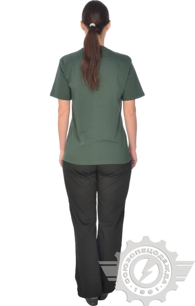 4958311 Футболка темно-зеленая  Одежда для официантов  размер XS (42-44) Спецодежда  - Вид №11