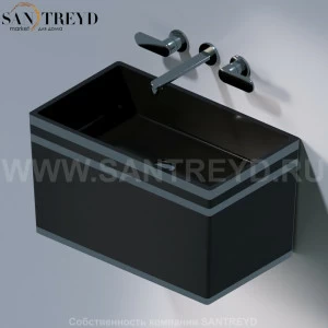 L111.476P Подвесная раковина настенная овальная A. e T. Italia TOWER черная