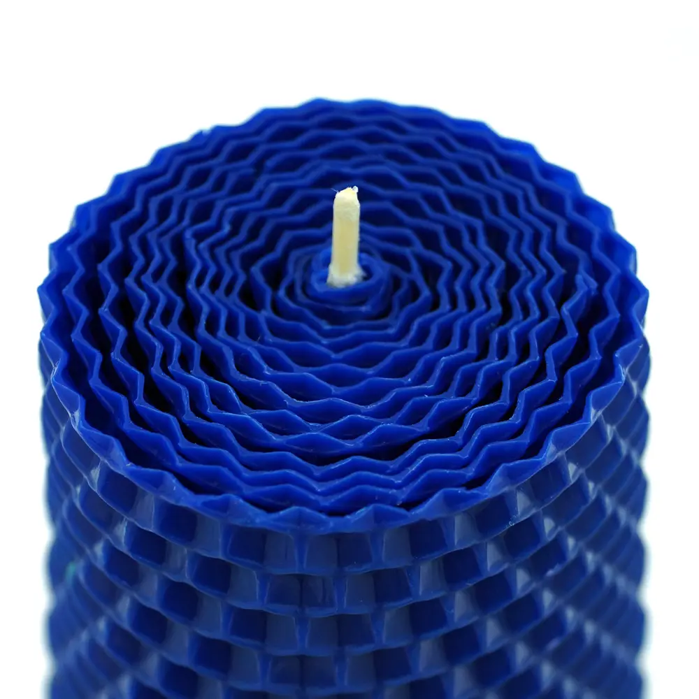 Свеча вощинная цилиндр синяя 6x13 см EVIS STLM-2089583 - Вид №1