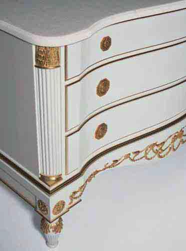 OAK Лаковая прикроватная тумба с мраморной столешницей Galleria sun-id-1422512 - Вид №1