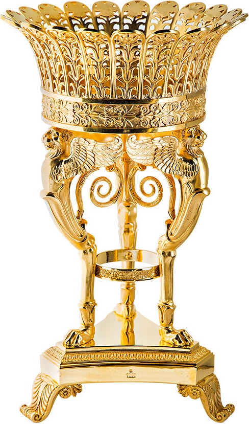 94217 Odiot Чаша для фруктов Odiot "Три льва" (бронза позолочен.) Серебро 925 