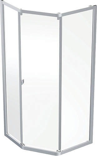 4983016809 Душевая стенка IDO Showerama 8-3 для пятиугольного душа, 800x900 мм  - Вид №2