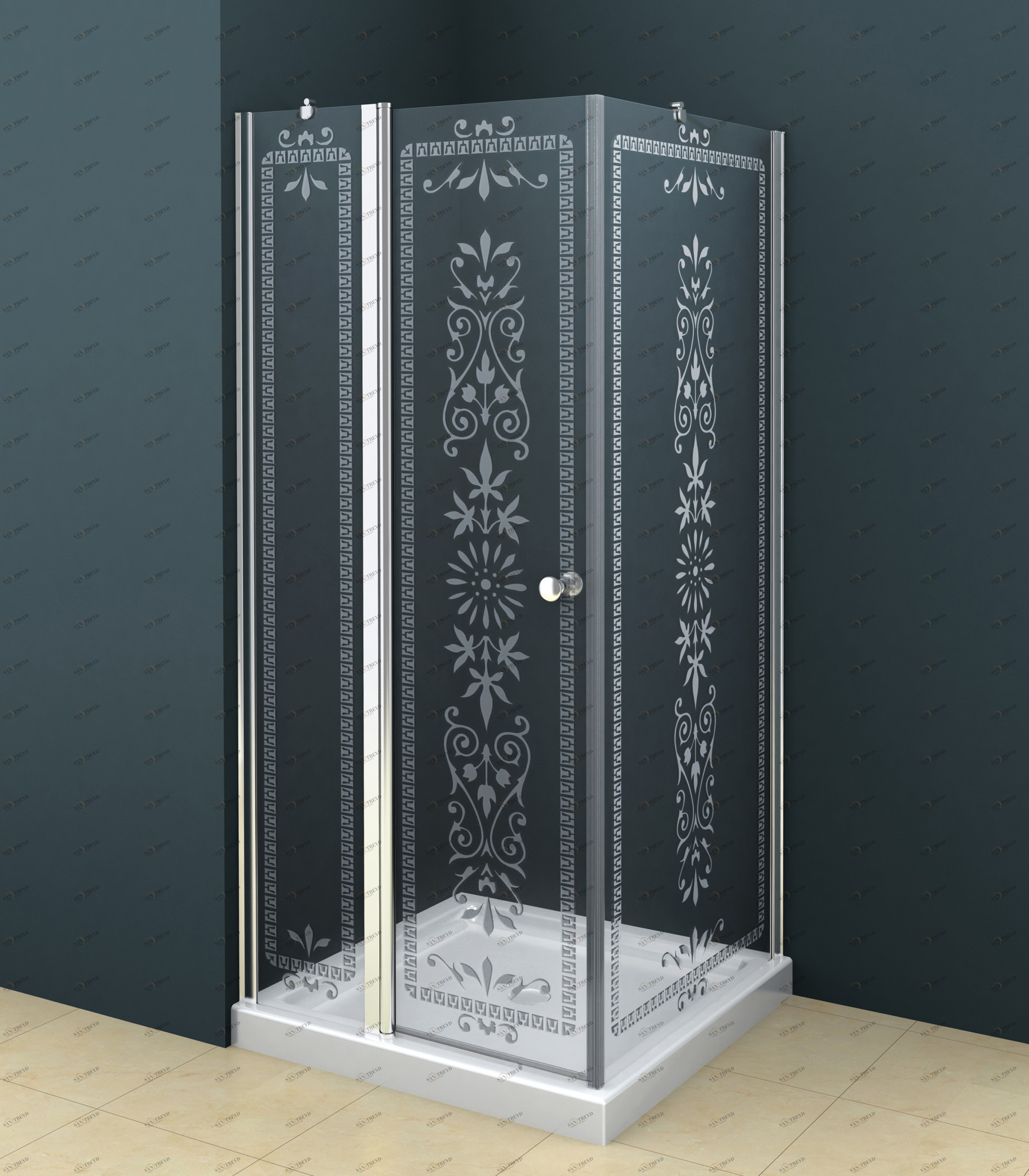 Душевой уголок CEZARES ROYAL PALACE-A-A-12-100-CP-Cr