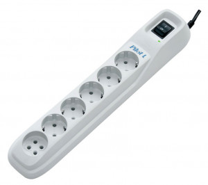 Pilot L-6 10M Surge protector , 6 outlets (5+1), white ZIS