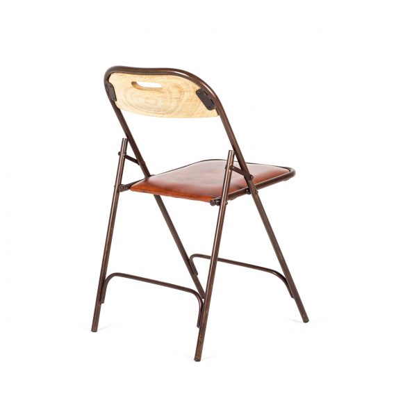 080217 Складной кожаный стул Francisco Segarra Kinem Santreyd  - Вид №3