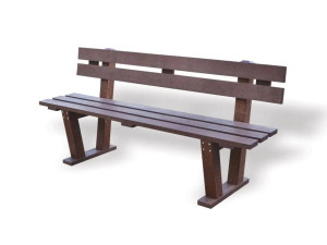 Скамейка Strongplast со спинкой