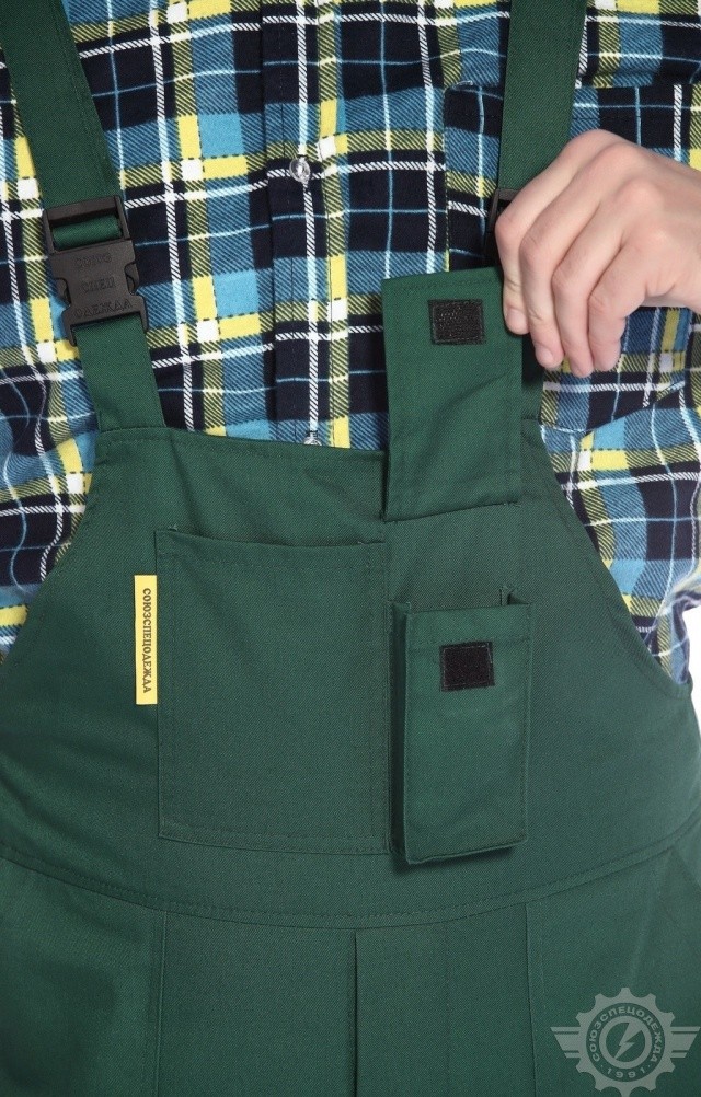 65605 Полукомбинезон "Эксперт-2" зеленый  Летняя спецодежда  размер 52-54/170-176  - Вид №6