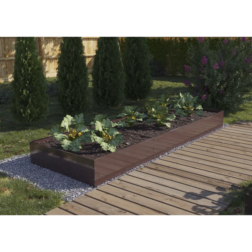 Santreyd Высокая грядка для сада 100×200 см в элегантном коричневом цвете 84860282 STLM-0056361 - Вид №3