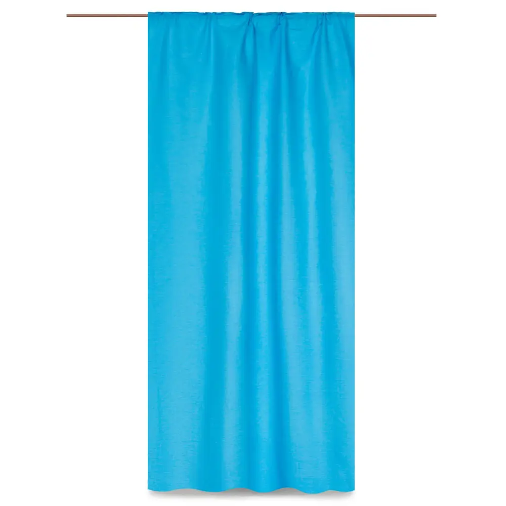 Штора на ленте «Морской бриз» 145х260 см цвет бирюзовый ВАСИЛИСА STLM-2050913