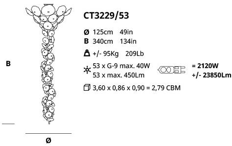Serip Подвесной светильник из бронзы ручной работы Nenufar Ct3229/53 - Вид №2
