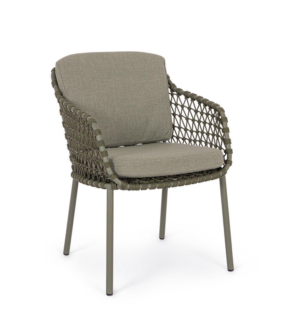 Веревочный садовый стул со встроенной подушкой BIZZOTTO Ivissa ARCH-00125255 - Вид №5