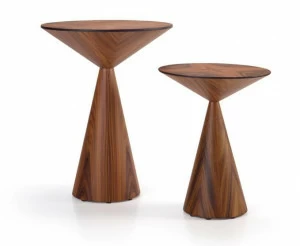 HMD INTERIORS Круглый сервисный столик из фанерованной древесины Lola