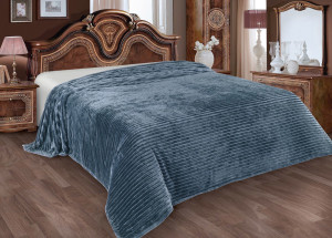 90373819 Плед Грация 14 150x205 см, велсофт, цвет сине-серый STLM-0204786 МАРИАННА