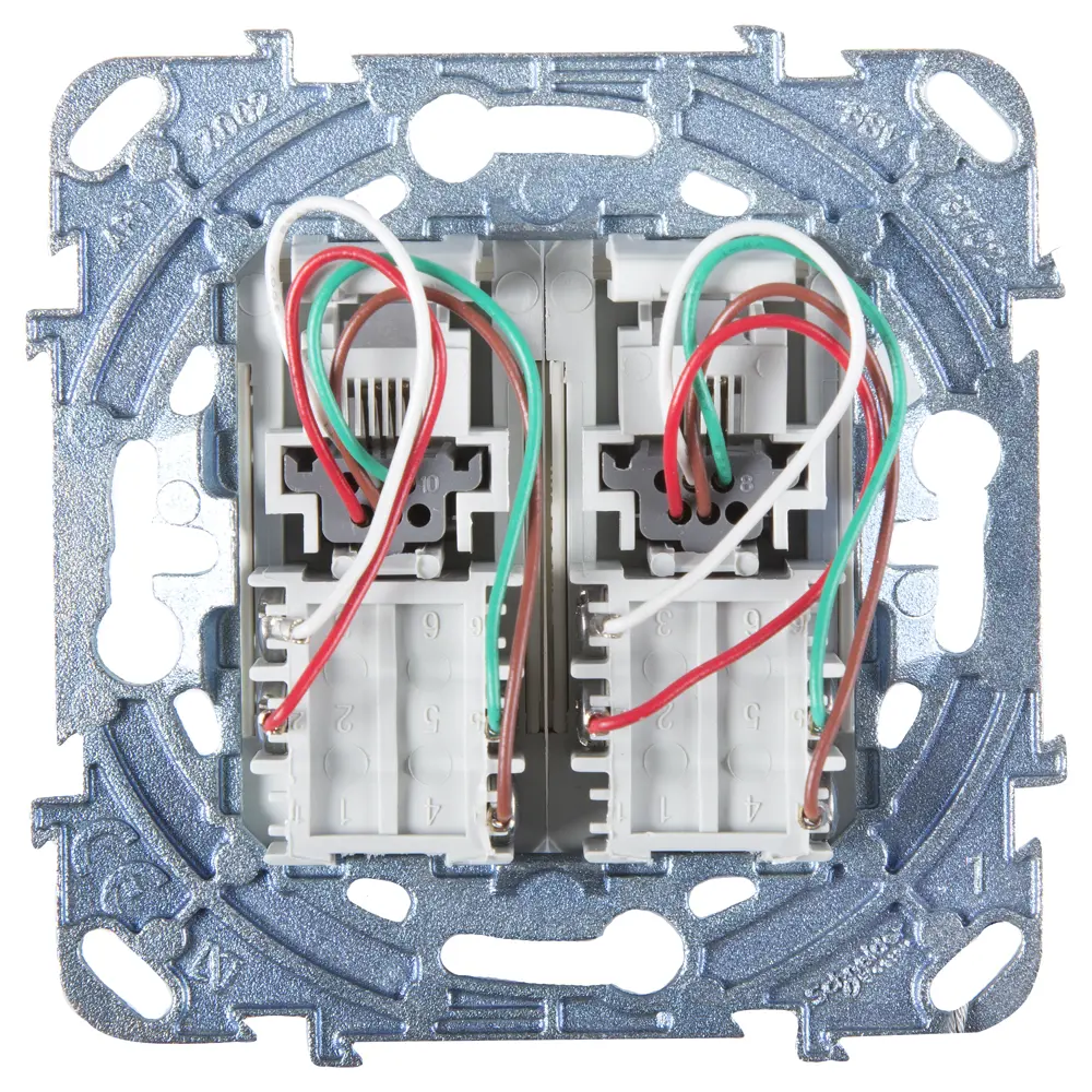 Телефонная розетка двойная встраиваемая Schneider Electric Unica RJ11, цвет бежевый 10157036 STLM-2147119  - Вид №4