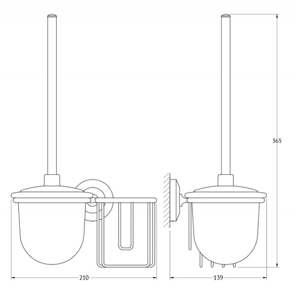 Ерш с крышкой и держатель освежителя FBS (Чехия) STA 059 sun-id-561450 - Вид №1