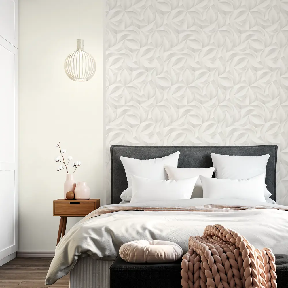 Обои флизелиновые Palitra Home белые 1.06 м HC71542-16 Reflect STLM-2070754 - Вид №2