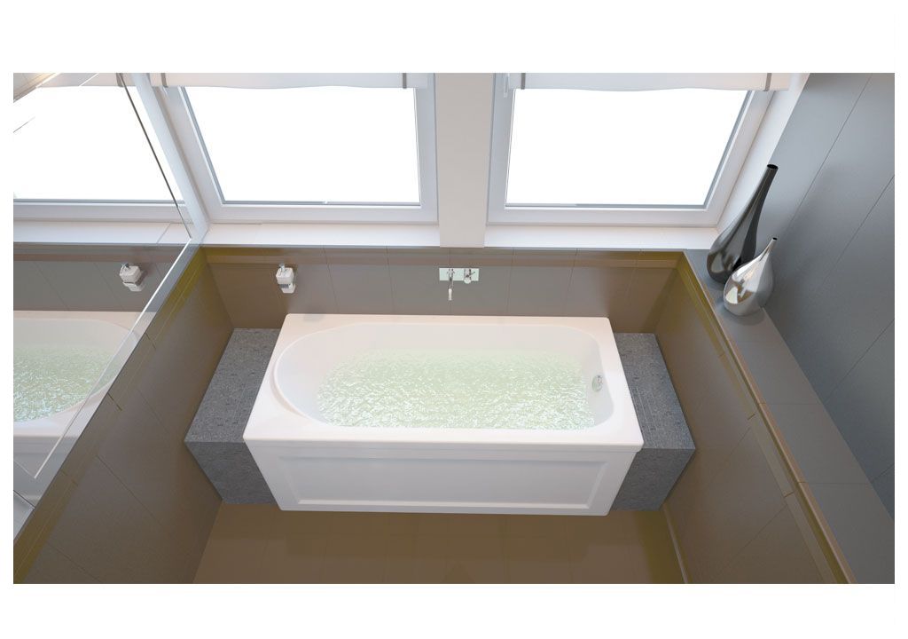 Акриловая ванна Aquanet West 120x70 (+ шторка Aquanet Alfa 4 NF6222-pivot) 0020405000196049 - Вид №6