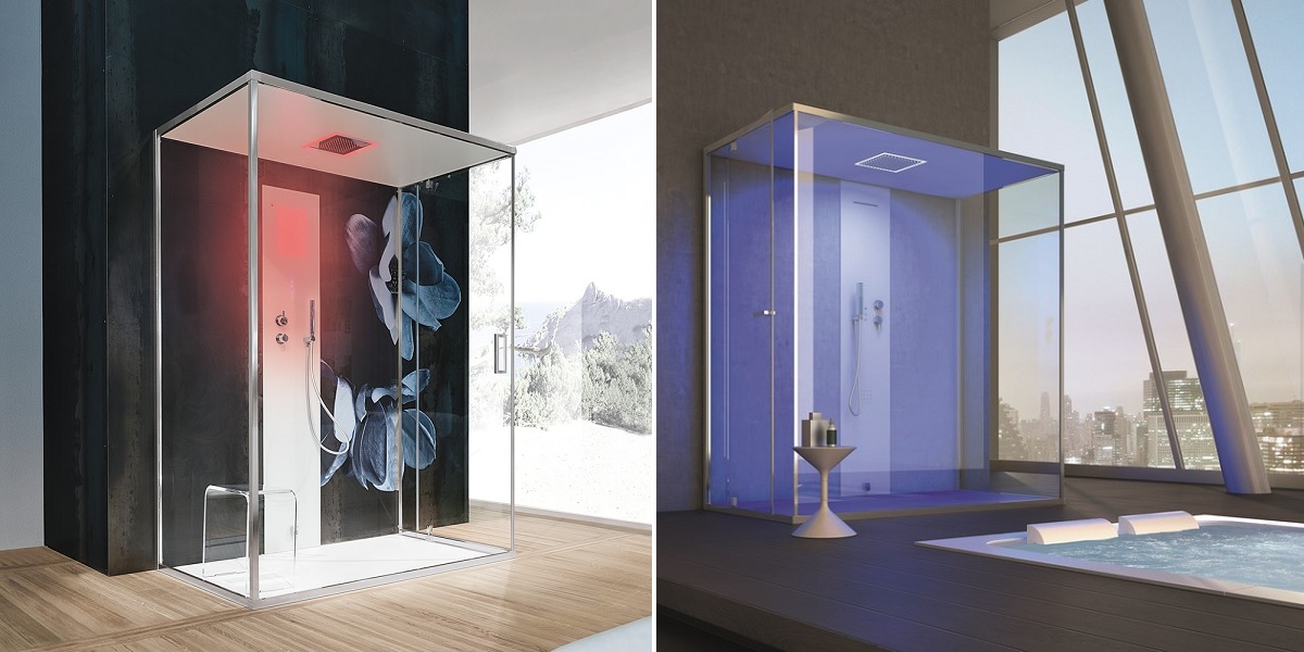 Ограждение для душа и турецкой бани Gemini 6 110х90 см 1GNR5S0 Gruppo Geromin - Вид №1