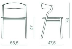 Bedont Деревянный стул Kalea B89 801f / 801r - Вид №5