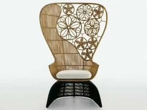 B&B Italia Outdoor Садовое кресло с плетением из полиэтилена или абаки Crinoline