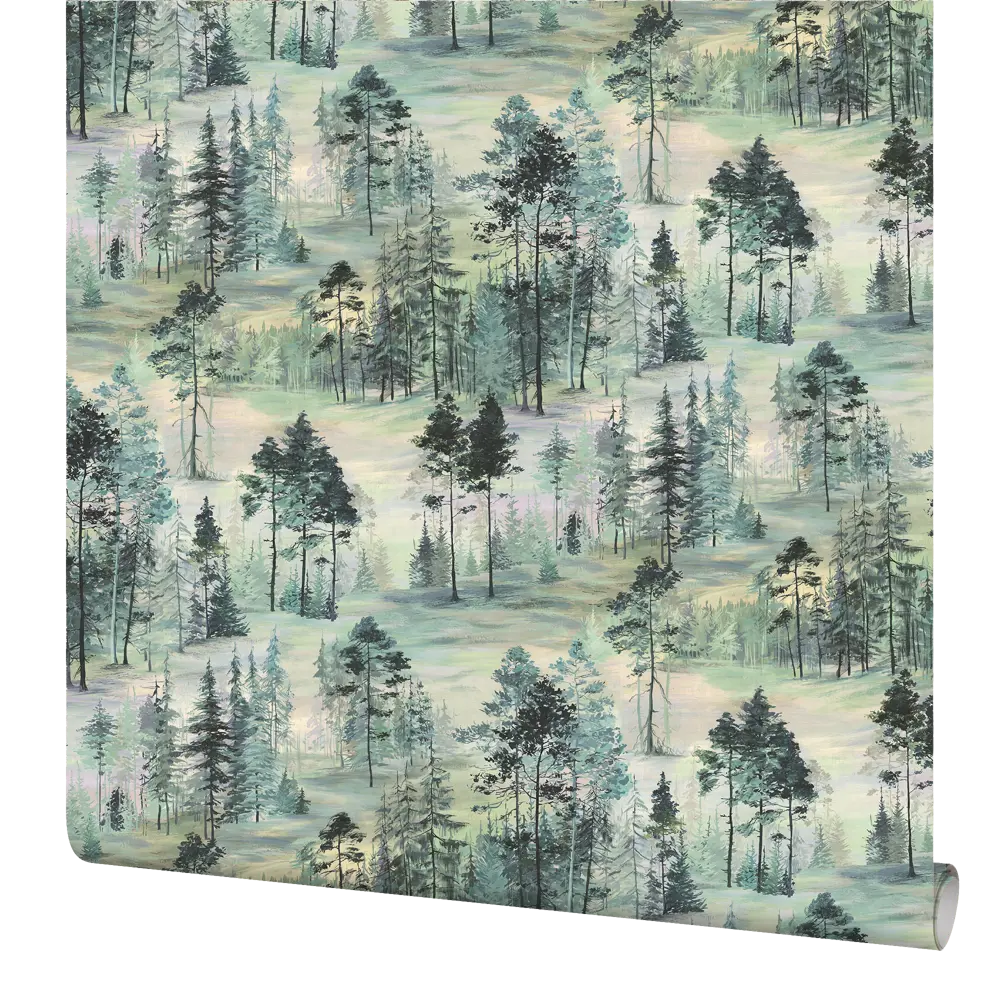 Обои флизелиновые Elysium Сосновый бор бирюзовые 1.06 м Е89204 STLM-2185509