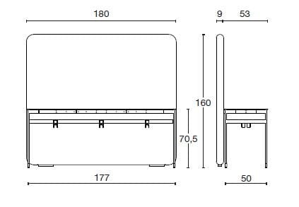 Прямоугольный стол со звукопоглощающими перегородками Diemme ARCH-00140368 - Вид №3