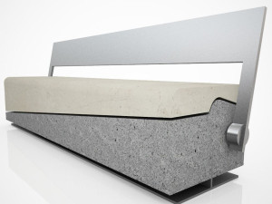 Реконструированная каменная скамья со спинкой