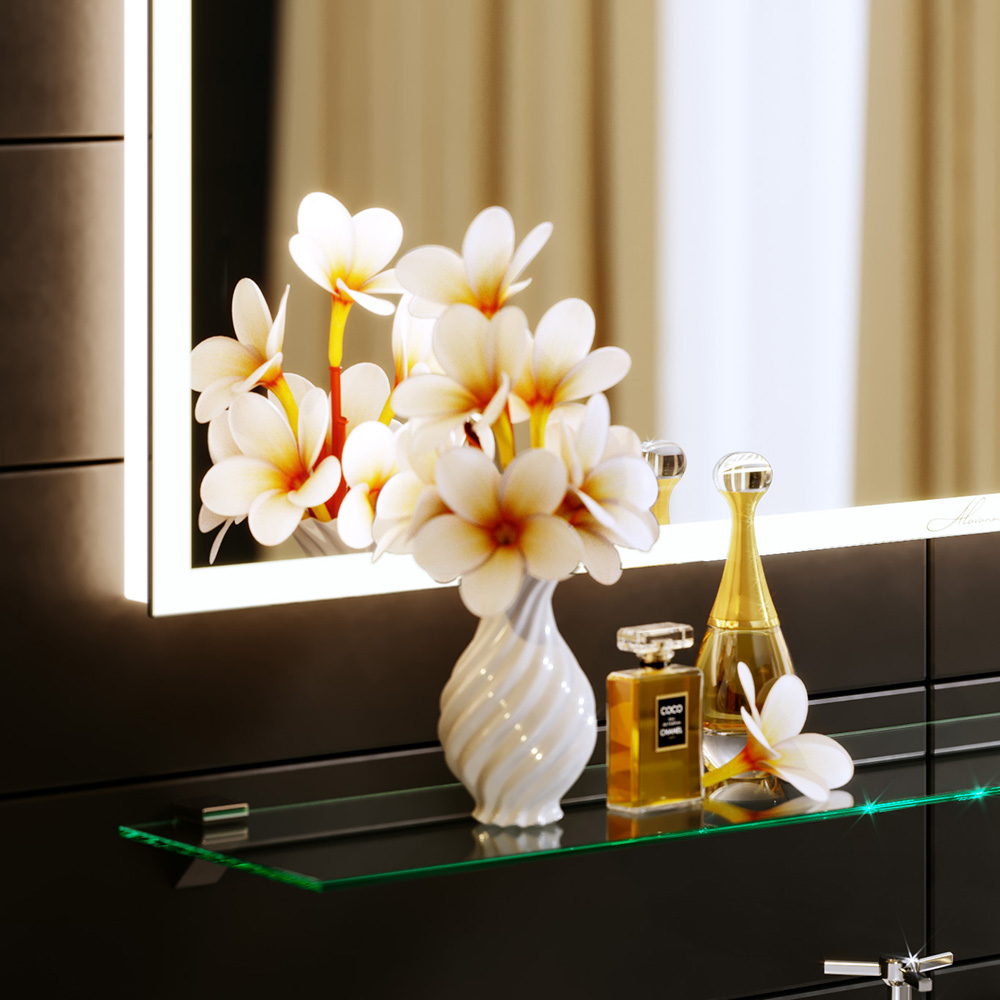 Зеркало в ванную с подсветкой прямоугольное белое 70х80 см Bella-35 ALAVANN BELLA-35 303944 Белый  - Вид №5