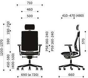 profim Кресло руководителя 5-спицевое с подголовником на колесиках Xenon net sun-id-1457779 - Вид №3