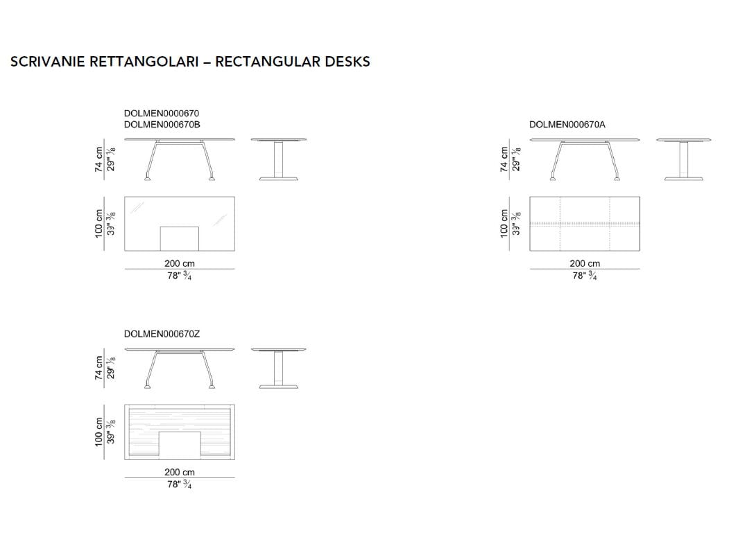 Деревянный исполнительный стол с ящиками i 4 Mariani ARCH-00071740 - Вид №3