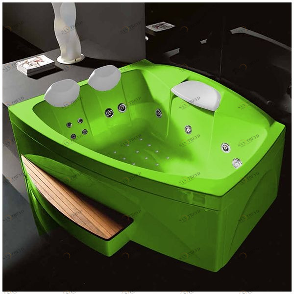 Ванна GRUPPO TREESSE Matrix Slim V763N-S большая с подголовником глубокая с гидромассажем и аэромассажем салатовая AWAV763NS