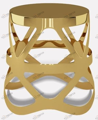 MORADA Круглый журнальный столик из нержавеющей стали для гостиной Crown sun-id-1484330